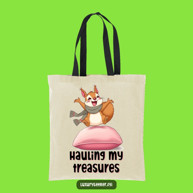 Funny Squirrel Scarf Tote Bag: Chic & Hilarious Designer Accessory